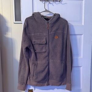 Hippytree Hunter Series Gray Zip Up Hoodie Comfy Fleece Jacket